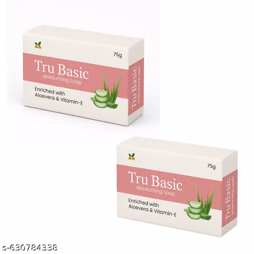 Gentle moisturizing bath soap enriched with Aloe Vera and Vitamin‑E to help protect skin cells and leave skin soft; Suitable for all skin types | Pack of 2