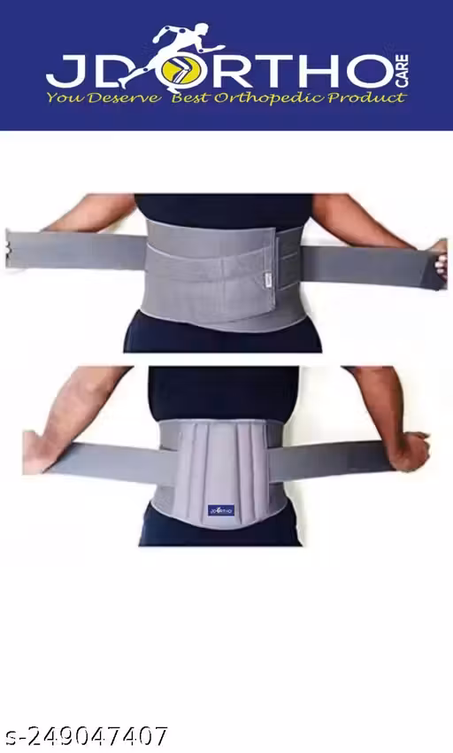 Adjustable Lumbar Support LS Belt for Back Pain Relief | Waist & Back Support Brace | Posture Corrector | Abdomen Support Belt for Men & Women (Grey)