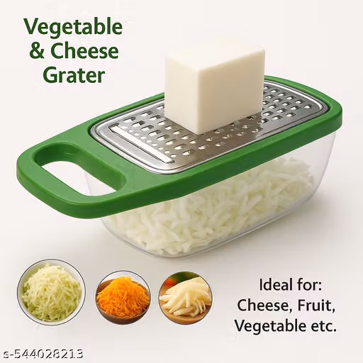 Vegetable and Cheese Grater with Container-Cheese Grater with Handle - Graters for Kitchen Stainless Steel Food Grater - Hand Grater and Vegetable Peeler