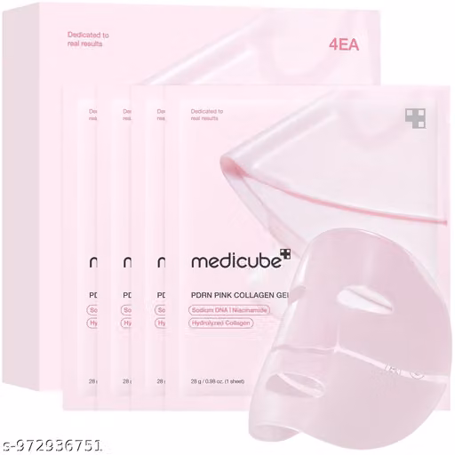 Medicube Salmon DNA PDRN Pink Collagen Jelly Mask | Korean Skincare Facial Sheet Mask Pack of 4 for Hydration & Skin Glow