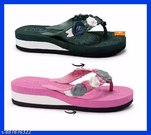 Women Slipper Flipflop/Daily Flipflops/Slipper For Girl Women Stylish | Super Soft | Ultra-Light |Flip-Flop Daily Use | Casual wear| Anti Skid |Thong Slippers for Women(Pack Of 2)