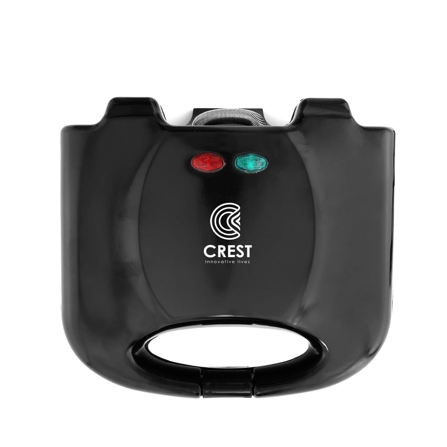 Crest Instaserve Toast Sandwich Maker 800 Watts | Powerful Heating Element Electric Sandwich Toaster for Home Kitchen (Black)