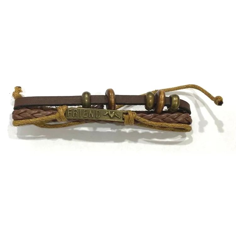 Handmade Friendship Band Leather Strap Beautiful Unisex Best Gifting, Express your Friendship - FRD03