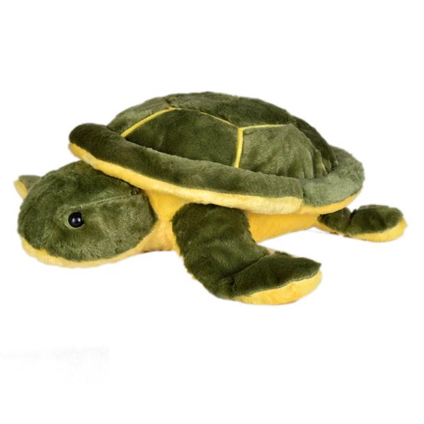 Tortoise Fur Cloth Soft Toy Turtle 30 cm | Green & Yellow Plush Stuffed Animal Toy for Kids & Gifting