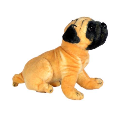 Cute VODA Pug Soft Toy 32 cm | Brown Plush Stuffed Dog Toy for Kids & Gifting
