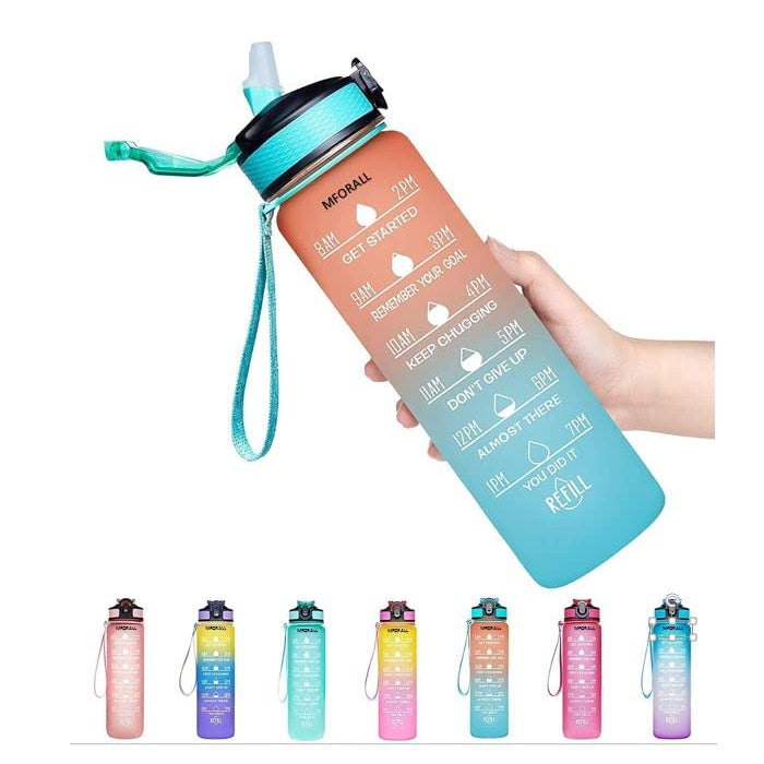 Unbreakable Water Bottle 1000 ML with Motivational Time Marker for adults,Water Bottle for Office, Sports, Gym, School