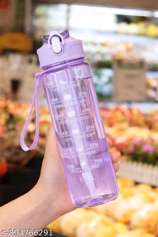 Motivational water bottle + Water bottle For Gym, Office & School Use + BPA Free Leakproof Durable Bottle + Budget Friendly Best Seller (Multicolour)