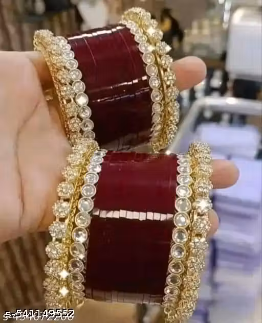 Bridal Bangles Set | Traditional Wedding Chooda & Designer Bangles for Bride | Stylish Bridal Jewellery