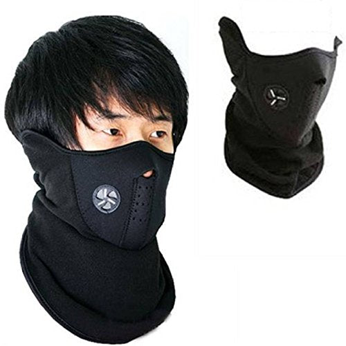Mask Black Half Face Pollution Mask | Bike Riding Dust Protection Mask with Breathing Valve for Men & Women