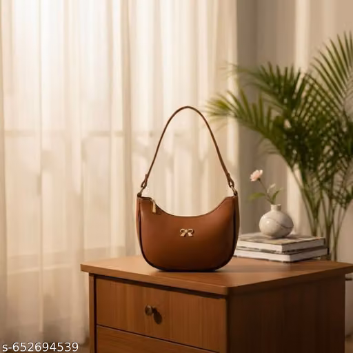ALLIJO Latest Brown Shoulder Bag - Cute Bow Style Fancy Purse for Girls
