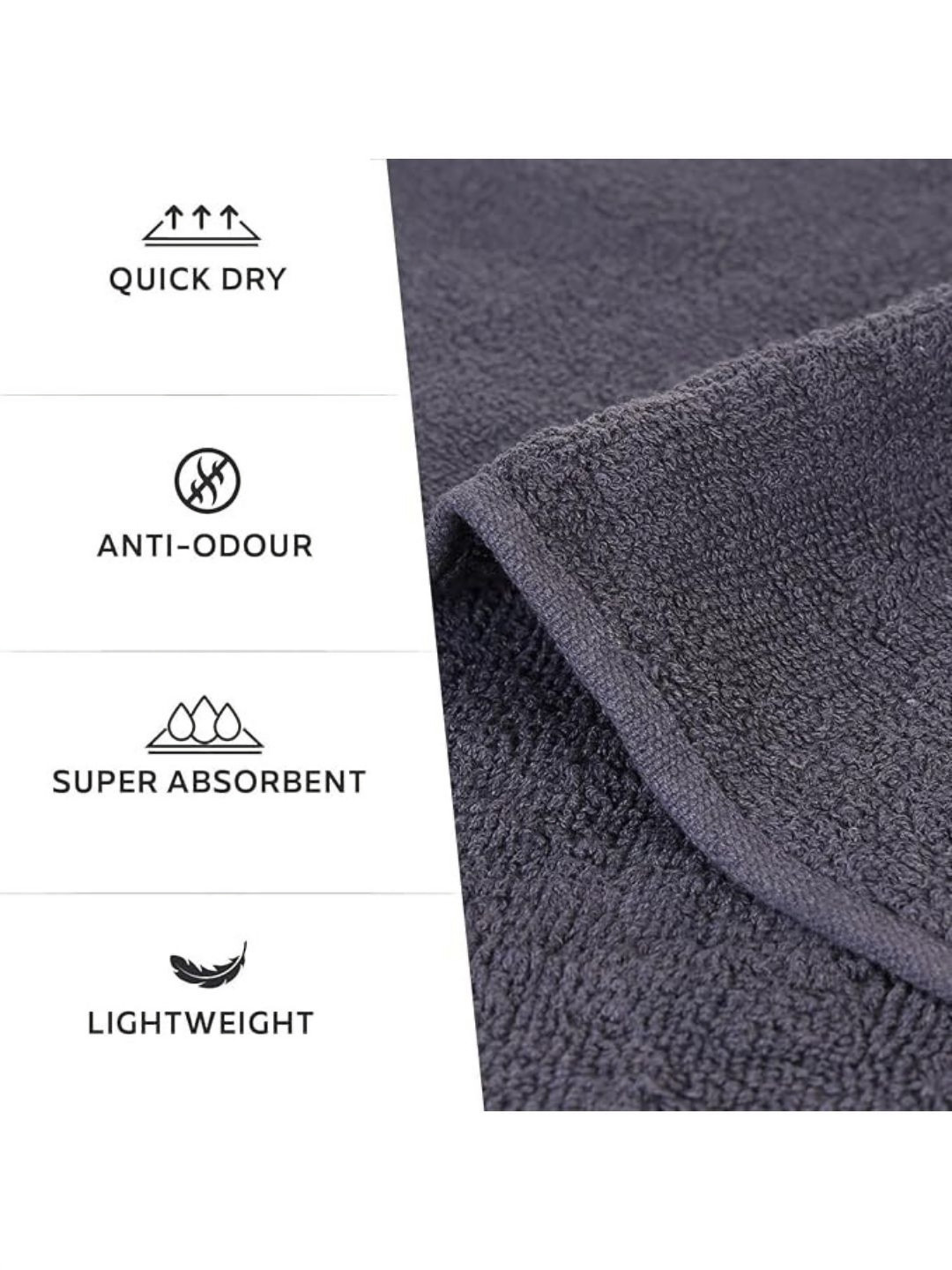 500GSM Super Soft 2PCs Adult Regular Bath Towel