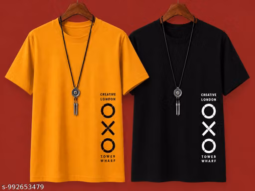 Men's Casual Graphic Print T-Shirt Combo (Pack of 2