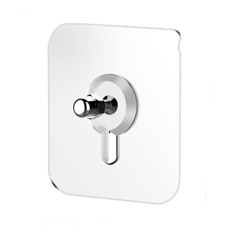 Wall Hook Set | No Drill Nail Free Adhesive Sticker Hooks Pack of 6 Waterproof Transparent Wall Hangers for Bathroom & Kitchen