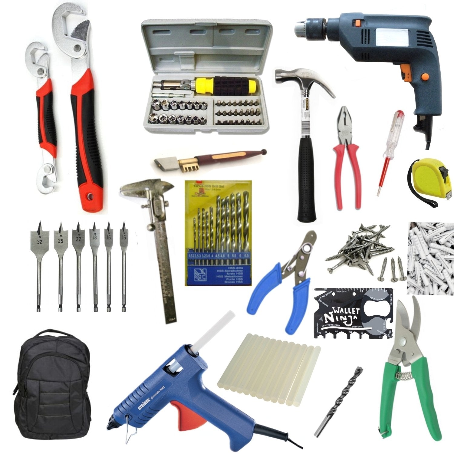 Power Tools Kit | 235 Pcs GBT Drill Machine Combo Toolkit with Accessories for Home & Professional Use