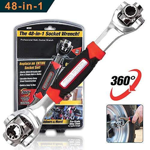 48 in 1 Socket Wrench Tool | Universal Multifunction Spline Bolt 360 Degree Revolving Spanner