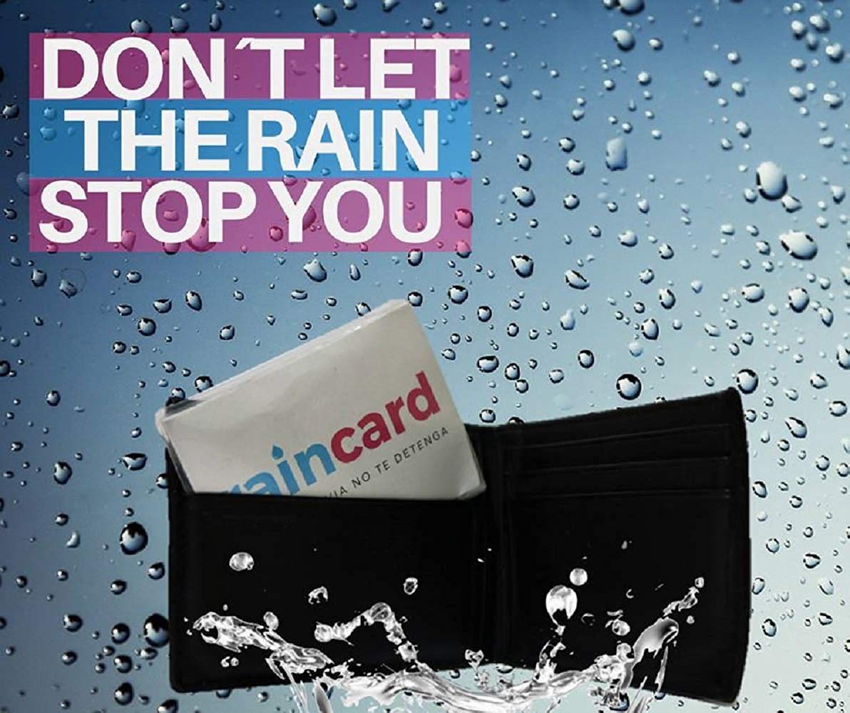 Raincard Credit Card Size Raincoat | Reusable Waterproof Rain Poncho for Men, Women & Kids