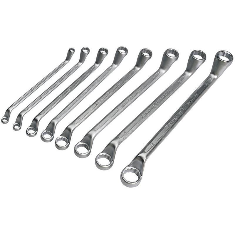 Set of 8 Pcs Ring Spanners Shallow Offset (6x7 to 20x22 mm)
