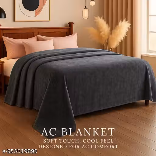 Lightweight Microfiber AC Blanket | Best for Mild Winters, Humid Weather & AC Rooms sb grey