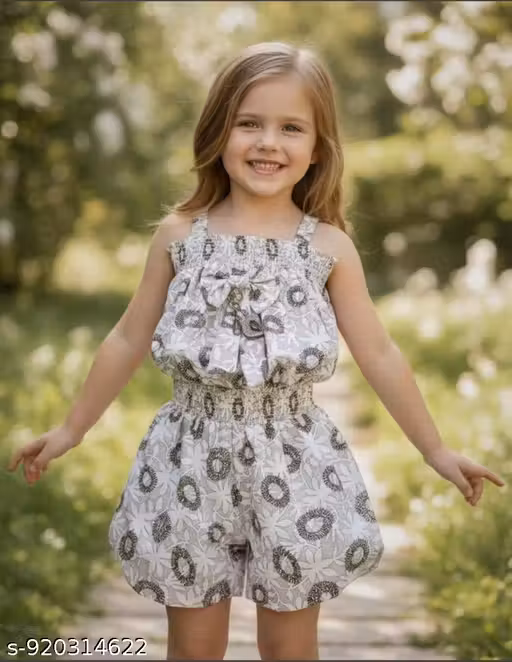 Dress – Girls Printed Sleeveless Summer Dress