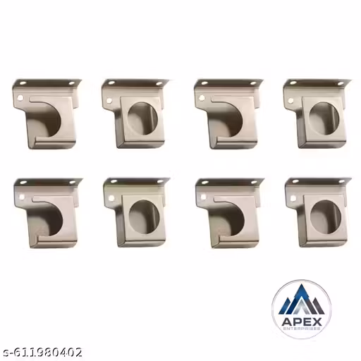 Fixzo Stainless Steel Rod Brackets, Heavy Duty Wall Mount Open & Closed Holder Set for Curtain, Closet & Bathroom Rods, Pack of 4 Pair (8 Pcs)