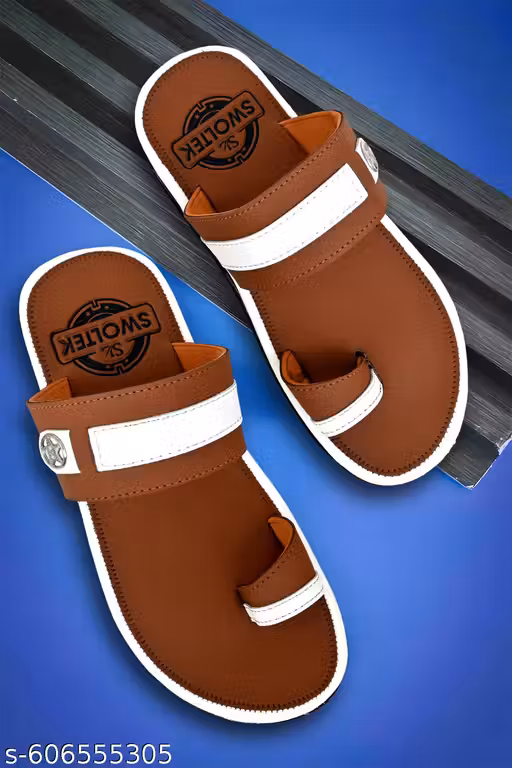 SWOLTEK Casual Slippers & Flip Flops for Men, Regular Wear Trendy New Chappals, Lightweight Everyday Footwear