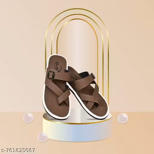 SWOLTEK Slippers for Men & Boys, Regular Wear Chappals, Lightweight Flip Flops for Bathroom & Home, Everyday Use, Black & Brown Tan, Summer Slippers