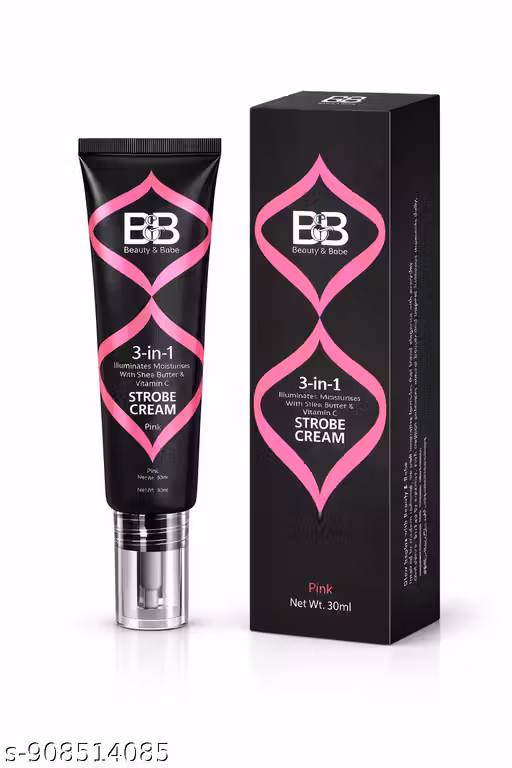 3 in 1 Face Glow Cream Pink | Strobe Cream Highlighter + Primer + Moisturizer | Daily Use Radiance Cream