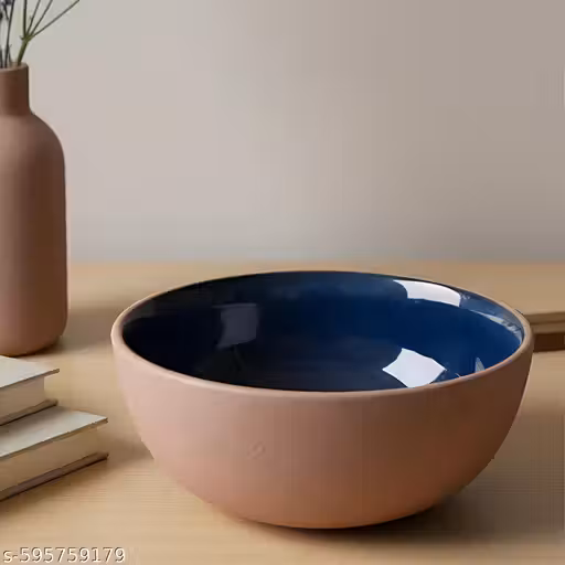 Sienna Ceramic Bowl Blue | Stylish Ceramic Serving Bowl | Elegant Kitchen & Dining Tableware