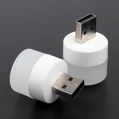 USB Lights by Night Plug-in Mini LED Bulb Portable Compact Night Light, Ideal for Bedroom, Car Outdoor USB Atmosphere Light - 2 pcs