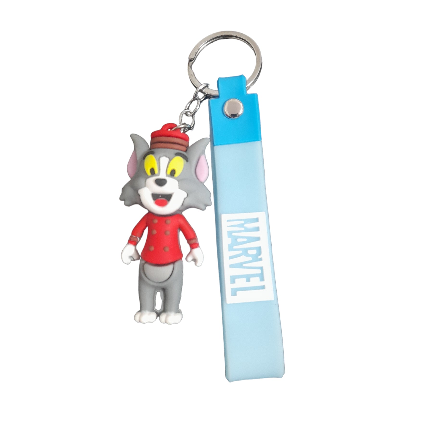Tom the cat Keychain Silicone, Attractive Cartoon Key-Ring Door Car Key Chains