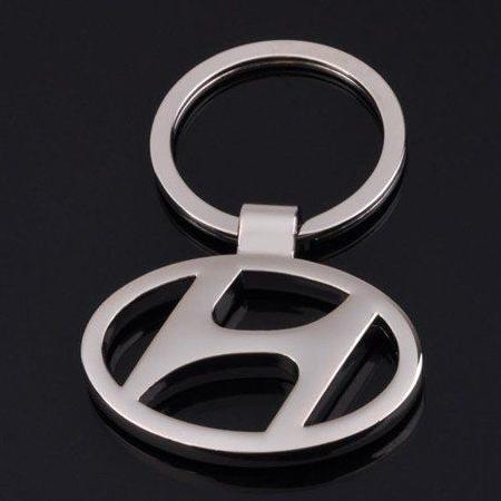Heavy Metal Alloy Logo Keychain for Hyundai