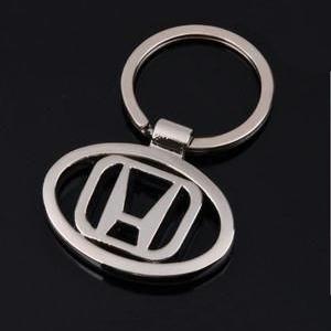 Heavy Metal Alloy Keychain with Honda Logo