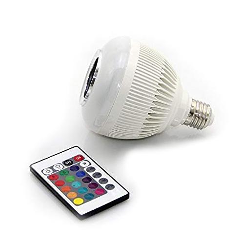 Led Bulb with Bluetooth Speaker Music Light Bulb + RGB Light Bulb Colorful Lamp with Remote Control
