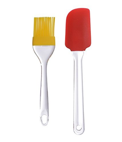 Silicone Spatula And Pastry Brush Set - For Cake Mixer, Decorating, Cooking, Baking, Glazing