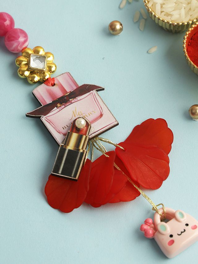 Lumbha Rakhi for Kids (Rakhi is included with Roli Chawal & Greetings Card)