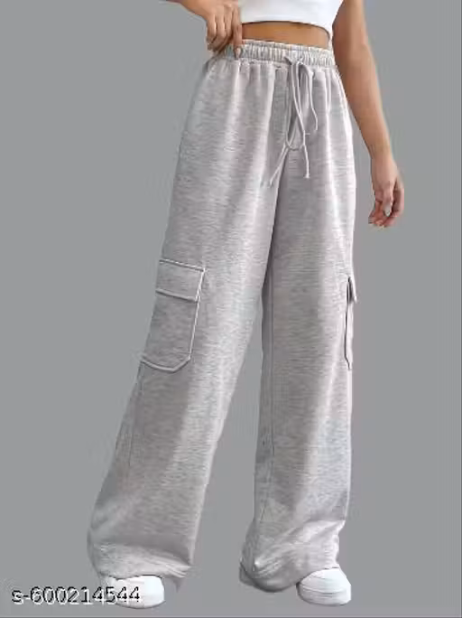 Oretic"Trendy premium women cargo jogger pants, soft fabric elastic waist lower with side pockets, perfect for casual wear, sports, gym, travel, jogging, and wear."