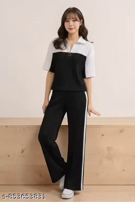 Women Easy Style Top With Bottom Outfit Set