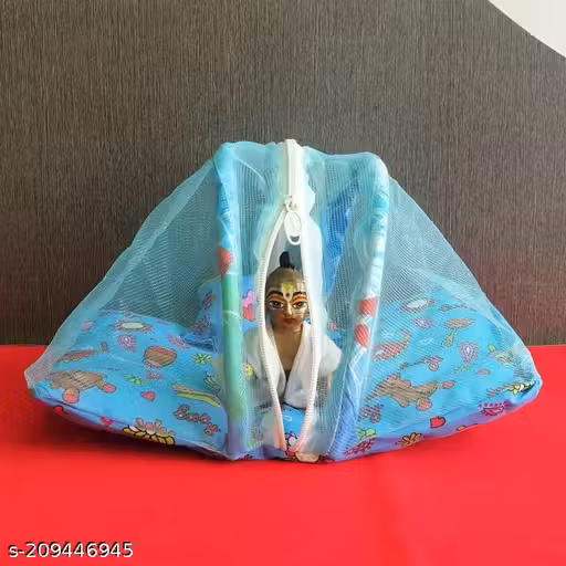Ansh Trend Thakur Ji Laddu Gopal Mosquito Net Bed (Size - 0no. to 1no.)
