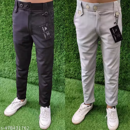 The Impeccable Fit Kids Trousers (Pack of 2) | Comfortable & Stylish Trousers for Kids