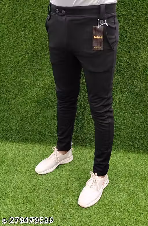 Men Trouser | Stylish Trousers | Soft Lycra Blend Trousers | Mens & Boys Trousers | Casual Wear Trousers | Black
