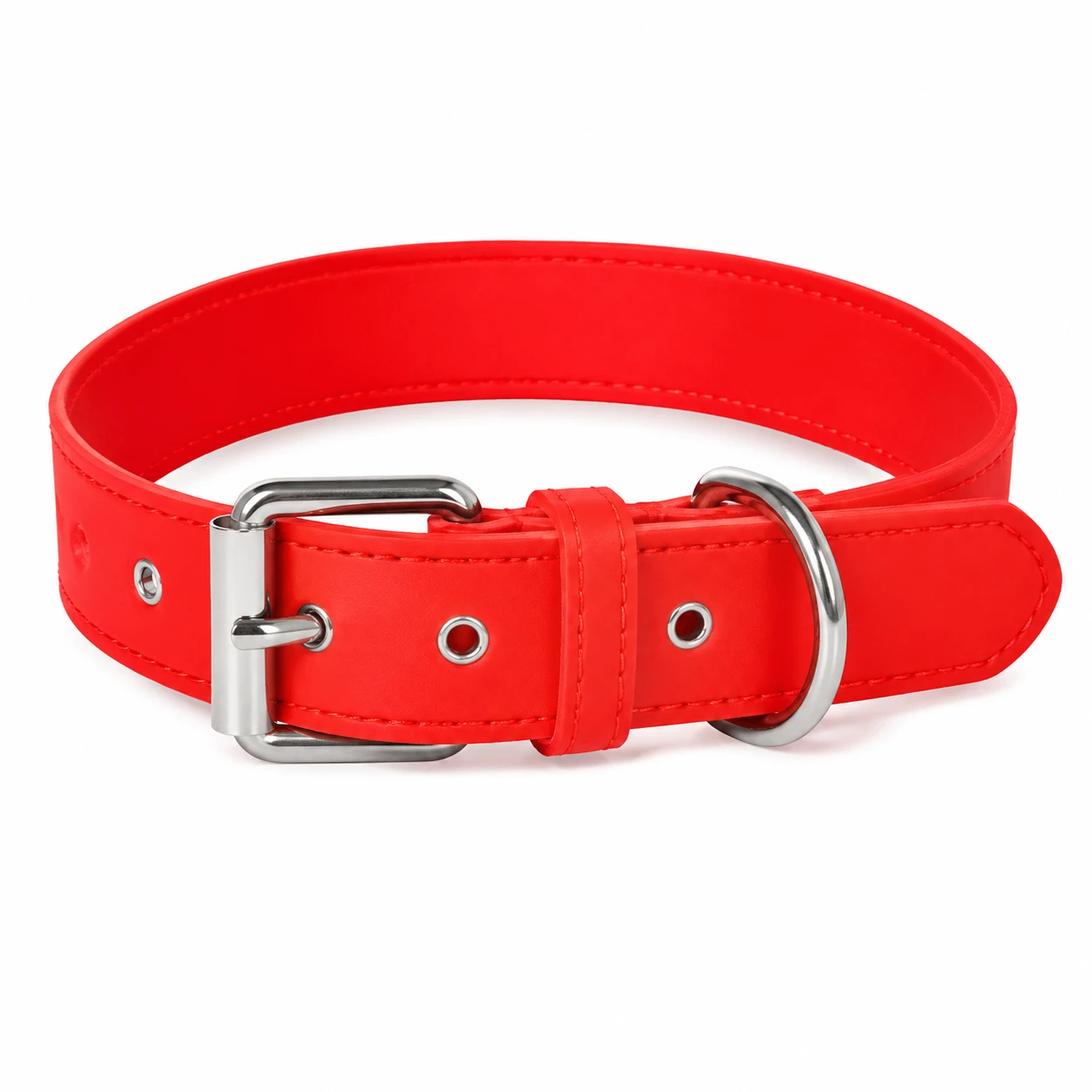 Diamond Red Colour X Large Dog Collar Chain Strong Adjustable Pet Neck Belt
