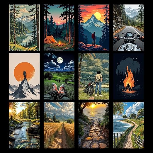 Gaming Poster Set of 15 | A4 Size 350 GSM Glossy Prints | GTA, Spider-Man, God of War, Minecraft, Cyberpunk, Assassin’s Creed & More Gamer Wall Decor | BLUEWALL DECOR