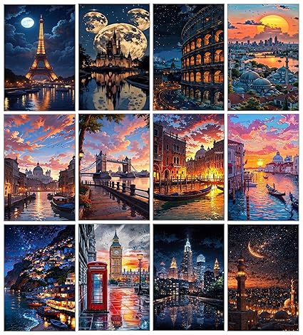 Hollywood Movie Wall Art Posters Set of 15 | Premium 350 GSM Paper Prints with Double-Sided Tape | Movie Theme Bedroom Wall Decor | BLUEWALL DECOR