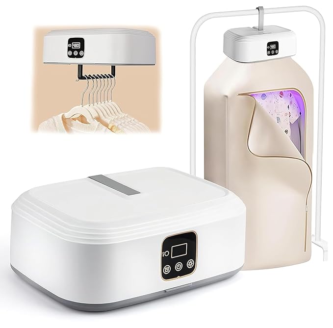 Qawachh Foldable Electric Cloth Dryer suitable for 7-8 cloths such as Under Garments, Jeans, T shirts, Towels etc - Hot Air drying of clothes with constant heating.