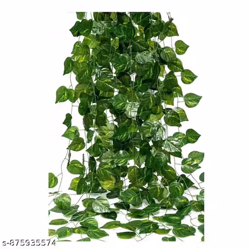 Artificial Money Plant Hanging Vine for Home Decor | Green Leaf Creeper Garland for Wall, Balcony & Indoor Decoration (Pack of 6)
