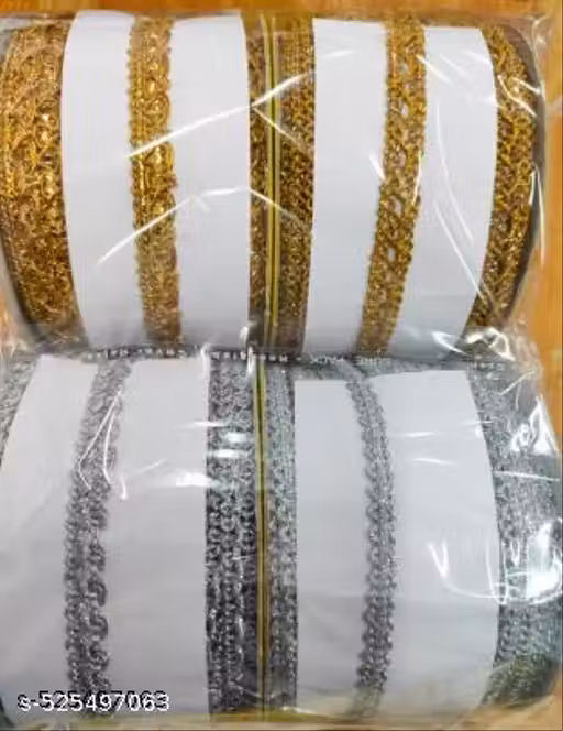 Golden & Silver Lace Roll | High Quality Designer Border Lace Combo | Saree Blouse Lehenga Work