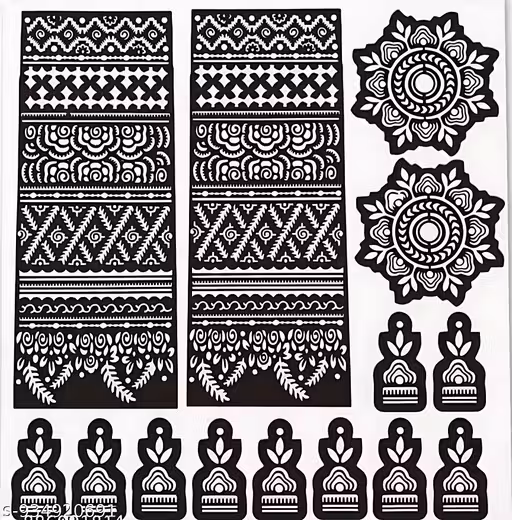 ALS Mehndi Temporary Tattoo Sticker