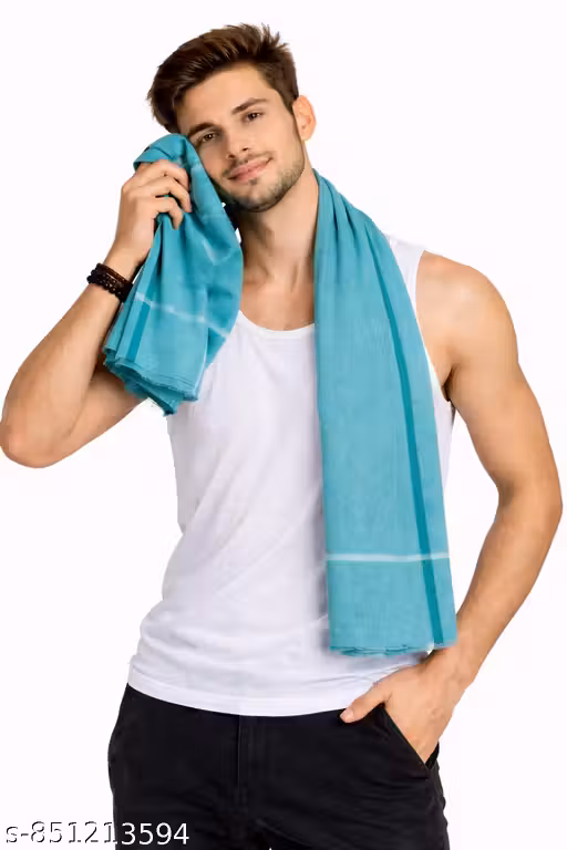 Classic Teal Cotton Gamcha – Lightweight, Quick Dry & Multi-Purpose Towel