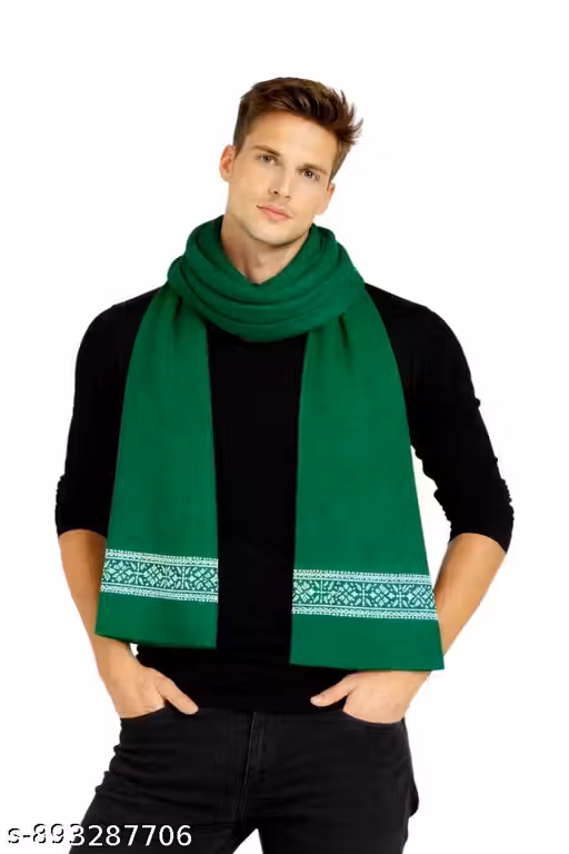 Green Diamond Border Gamcha for Men & Women | Pure Cotton Angochha Towel | Soft, Absorbent & Quick Dry | Multi-Purpose Head Wrap, Neck Cloth & Bath Towel (Pack of 1)