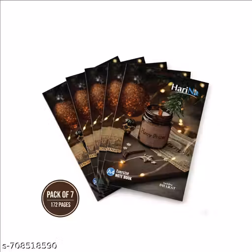 HariNa A4 Size Ruled Notebook Set of 7 | 7x172 Pages Each Notebook | Best for School and College Students